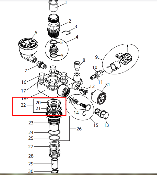 Диафрагма насоса WAGNER 2393138 Service kit diaphragm)