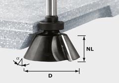 Фреза для профилирования фасок HW FESTOOL HW D66,5/30° ss S12 (492667)