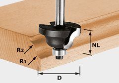 Фреза двухрадиусная HW FESTOOL HW S8 D38,1/R6,35/R6,35 (491030)
